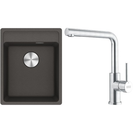 Set Franke G294ŠB (dřez MRG 610-37 RTL Šedá břidlice + baterie FC 6985.501 SMART GLENDA Celonerez)