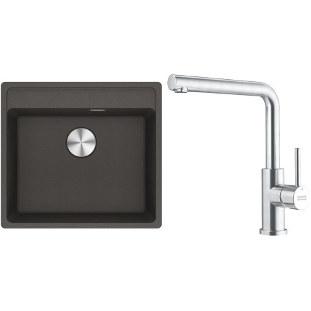 Set Franke G297ŠB (dřez MRG 610-52 RTL Šedá břidlice + baterie FC 6985.501 SMART GLENDA Celonerez)