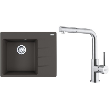 Set Franke G284ŠB (dřez CNG 611-62 TL/2 Šedá břidlice + baterie FC 6986.501 SMART GLENDA Celonerez)