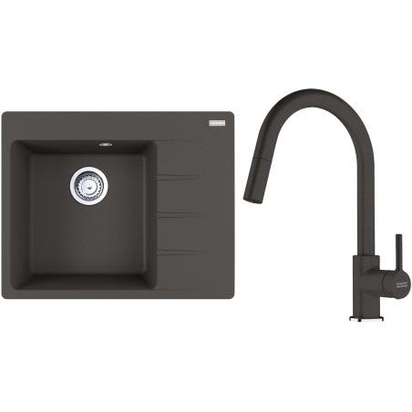 Set Franke G286ŠB (dřez CNG 611-62 TL/2 Šedá břidlice + baterie FC 6051.088 LINA Šedá břidlice)