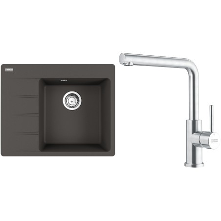 Set Franke G281ŠB (dřez CNG 611-62 TL/7 Šedá břidlice + baterie FC 6985.501 SMART GLENDA Celonerez)