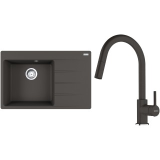 Set Franke G292ŠB (dřez CNG 611-78 TL/2 Šedá břidlice + baterie FC 6051.088 LINA Šedá břidlice)