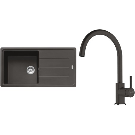 Set Franke G280ŠB (dřez BFG 611 Šedá břidlice + baterie FC 6018.088 LINA Šedá břidlice)