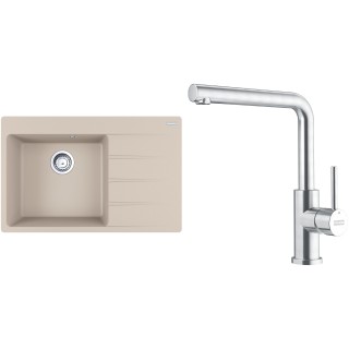 Set Franke G288SA (dřez CNG 611-78 TL/2 Sahara + baterie FC 6985.501 SMART GLENDA Celonerez)