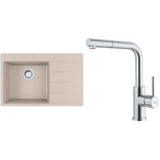 Set Franke G290SA (dřez CNG 611-78 TL/2 Sahara + baterie FC 6986.501 SMART GLENDA Celonerez)