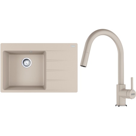 Set Franke G292SA (dřez CNG 611-78 TL/2 Sahara + baterie FC 6051.082 LINA Sahara)