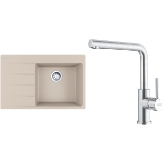 Set Franke G287SA (dřez CNG 611-78 TL/7 Sahara + baterie FC 6985.501 SMART GLENDA Celonerez)