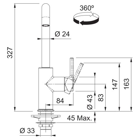 Kuchyňská baterie Franke FN 5540.071 URBAN 2.0 Onyx