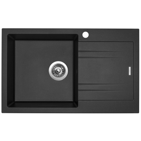 Kuchyňský dřez Sinks Linea 780 Metalblack 74, s otvorem, levý
