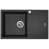 Kuchyňský dřez Sinks Linea 780 Metalblack 74, s otvorem, levý