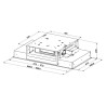 Stropní digestoř Faber HEAVEN DUAL LIGHT G/WH FLAT KL A120 Nerez/bílé sklo