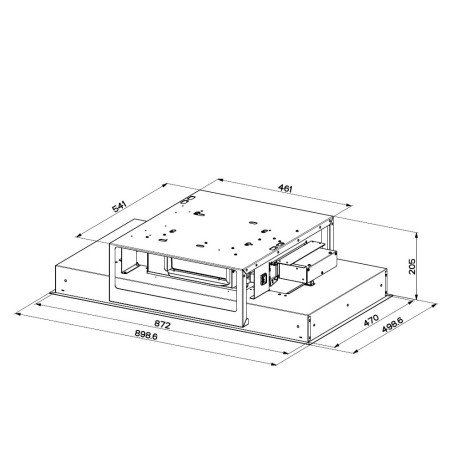 Stropní digestoř Faber HEAVEN LIGHT PRO G/WH FLAT KL A90 Nerez/bílé sklo