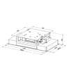 Stropní digestoř Faber HEAVEN LIGHT PRO G/WH FLAT KL A90 Nerez/bílé sklo