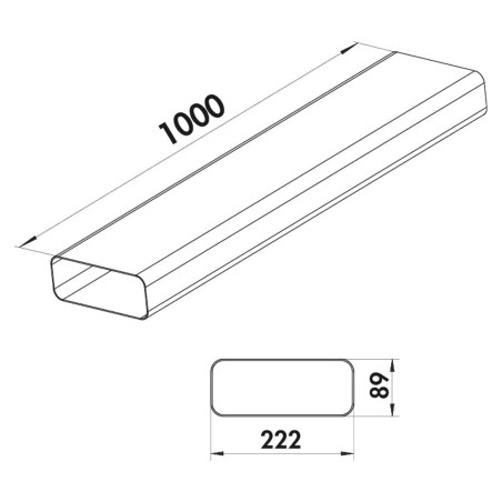 Faber AFC4043001 F-VRO - ploché potrubí 1000 mm