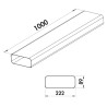 Faber AFC4043001 F-VRO - ploché potrubí 1000 mm