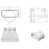 Faber AFC4043006 F-EST 150 - přechod čtyřhran-kruh horizontální 90°