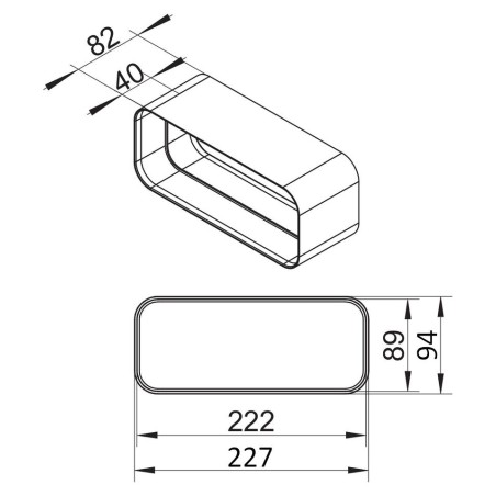 Faber AFC4043005 F-RVB 150 - spojka plochého potrubí