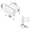 Faber 4022038 E-Jal flow 150 X - venkovní mřížka se zpětnou klapkou nerez