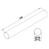 Faber 4043009 R-150 - kulaté potrubí 500 mm