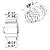 Faber 4051030 KDA flow 125/150 - kondenzační jímka samoodpařovací, světle šedá