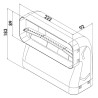Faber 4051033 P-RBV 150 koleno ploché svislé 90° - úsporné s vodícími lamelami, světle šedé