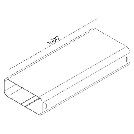 Faber 4051001 P-VRO 150 - ploché potrubí 1000 mm, světle šedé