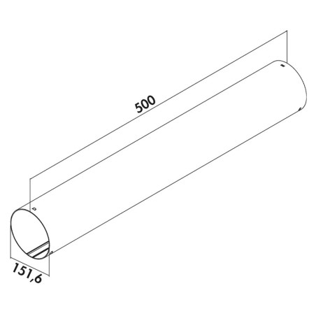 Faber 4051022 P-RRO 150 - kulaté potrubí 500 mm, světle šedé