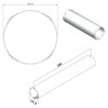Faber 4051022 P-RRO 150 - kulaté potrubí 500 mm, světle šedé