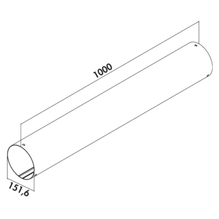 Faber 4051023 P-RRO 150 - kulaté potrubí 1000 mm, světle šedé