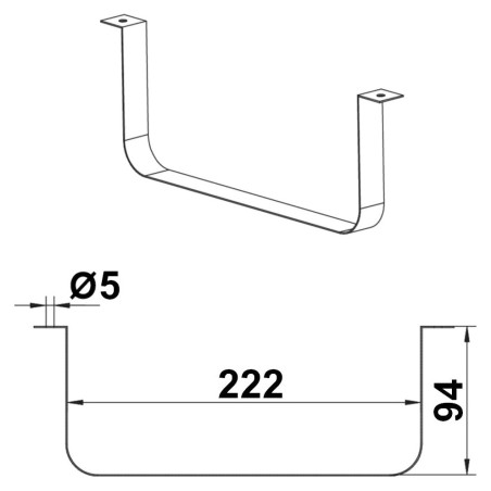 Držák plochého potrubí 150 mm Faber 4043019