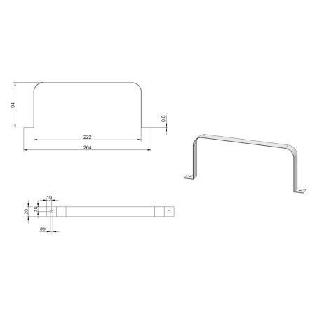 Držák plochého potrubí 150 mm Faber 4043019