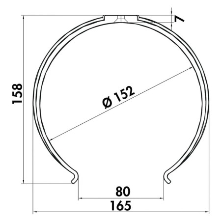 Držák kulatého potrubí Faber 4052110 150 mm