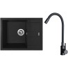 Set Sinks G26830 (dřez Amanda 650 Granblack 30 + baterie Elasta Černá matná)