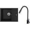 Set Sinks G26930 (dřez Amanda 650 Granblack 30 + baterie Elasta S Černá matná)