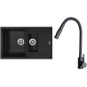 Set Sinks G27774 (dřez Amanda 780.1 Metalblack 74 + baterie Elasta S Černá matná)