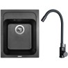 Set Sinks G29274 (dřez Classic 400 Metalblack 74 + baterie Elasta Černá matná)