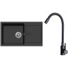 Set Sinks G32074 (dřez Infinity 860 Metalblack 74 + baterie Elasta Černá matná)