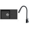 Set Sinks G32174 (dřez Infinity 860 Metalblack 74 + baterie Elasta S Černá matná)
