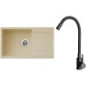 Set Sinks G33850 (dřez Ultima 860 XXL Sahara 50 + baterie Elasta Černá matná)
