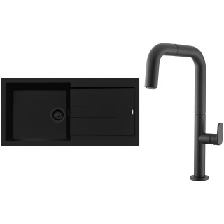 Set Sinks G287N6 (dřez Amanda 990 NANO BL Nanoblack N6 + baterie Eva P Nanoblack N6)