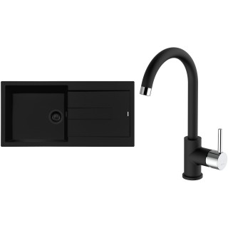 Set Sinks G289N6 (dřez Amanda 990 NANO BL Nanoblack N6 + baterie Mix 35 Nanoblack N6)