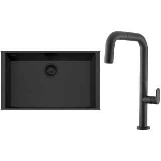 Set Sinks G315N6 (dřez Cube 690U NANO BL Nanoblack N6 + baterie Eva P Nanoblack N6)
