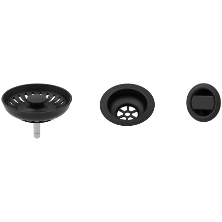 Černé komponenty pro granitové dřezy Sinks, pro jednodřezy bez ovladače