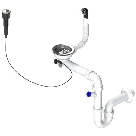 Sifon Sinks SPNG3SXCC 3 1/2" pro granitové dřezy, s extra úsporou místa, s excentrickým ovladačem (clic-clac)