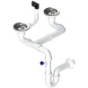 Dvousifon Sinks SPNS3D 3 1/2" pro nerezové dřezy, s úsporou místa