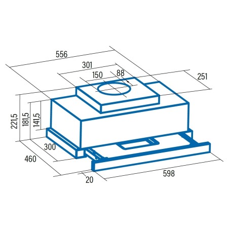 Odsavač par Cata TFH 6630, Bílá