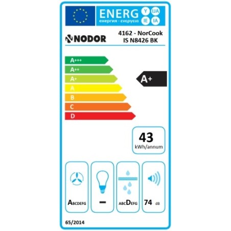 Indukční varná deska s odsáváním Nodor NorCook IS N8426 BK, Černé sklo