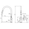 Kuchyňská baterie StrongSinks S3 Neris Bílá, nerezová koncovka
