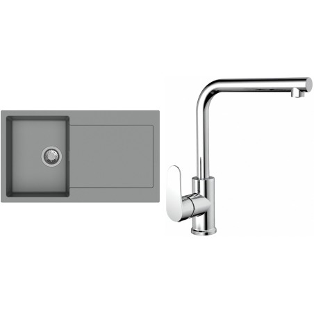 Set StrongSinks S3 (dřez Zala 860 Šedá + baterie Stréva Chrom)