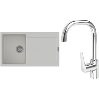 Set StrongSinks S3 (dřez Zala 860 Bílá + baterie Garonne Chrom)